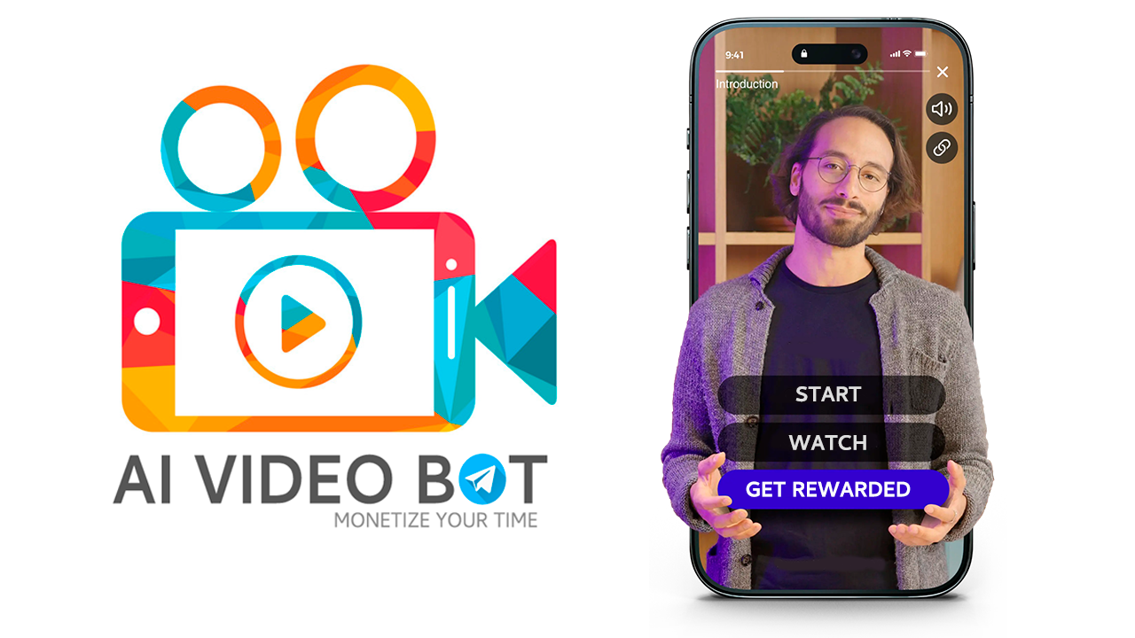 AI Video Bot — promo visual